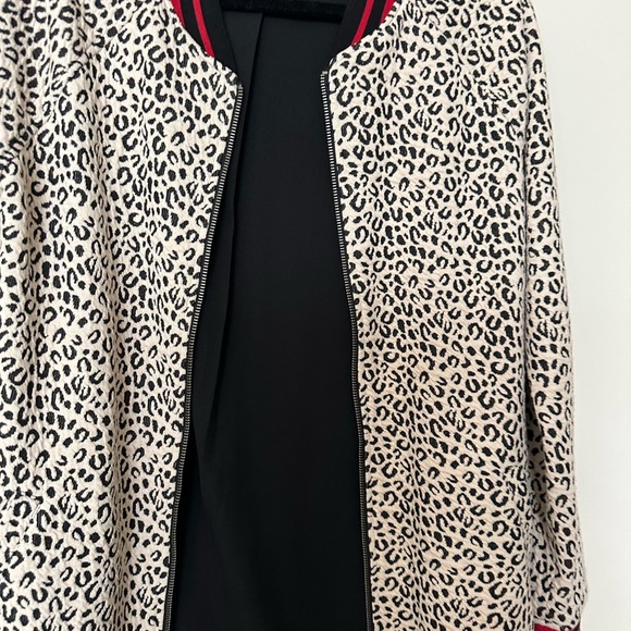 Sanctuary Leopard Print City Topper Long Lined  Zip Up Jacket Cardigan Sweater S - Picture 2 of 6